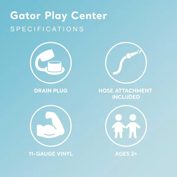 Intex Gator 66 x 56 x 4quot Outdoor Inflatable Kiddie Pool Water Play Swim Center