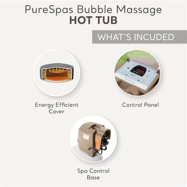 Intex PureSpa 4 Person Bubble Massage Inflatable Hot Tub Spa Set Sahara TanIncludes Energy Efficient Spa Cover Saltwater System Ready