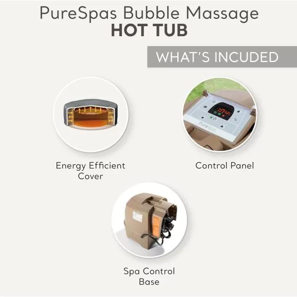 Intex PureSpa 4 Person Bubble Massage Inflatable Hot Tub Spa Set Sahara TanIncludes Energy Efficient Spa Cover Saltwater System Ready