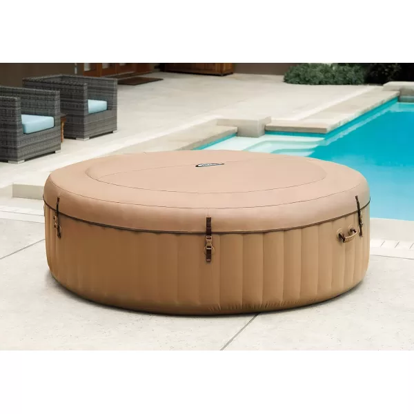 Intex PureSpa 4 Person Bubble Massage Inflatable Hot Tub Spa Set Sahara TanSpa Only