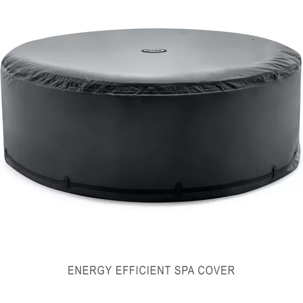 Intex PureSpa 4 Person Bubble Massage Inflatable Hot Tub Spa Set Sahara Tanwith Energy Efficient Cover
