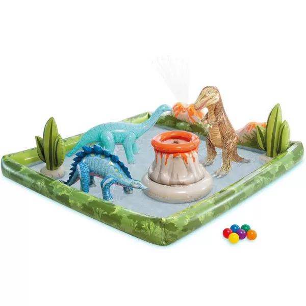 INTEX Friendly Octopus Inflatable Kiddie Pool Inflatable Kids Pool with Water Sprayer and Slide  Splash Pad  92quot x 72quot x 59quot  Ages 3Multicolor