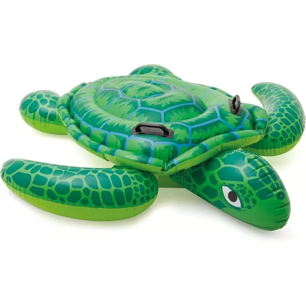 INTEX Lil Sea Turtle Inflatable Pool Float Animal Pool Toy For Kids  2 HeavyDuty Handles  88lb Weight Capacity  59quot x 50quot  For Ages 3