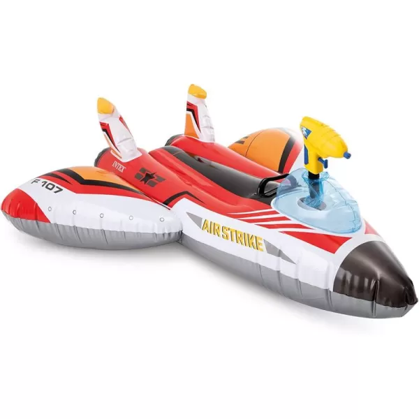 INTEX Water Gun Plane Inflatable Pool Float Pool Toy for Kids  Includes Toy Water Gun  88lb Weight Capacity  46quot x 46quot  Color May Vary