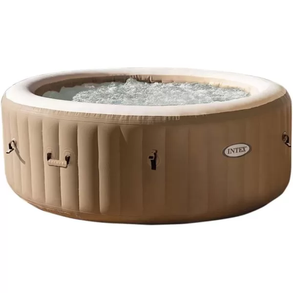 Intex PureSpa 4 Person Bubble Massage Inflatable Hot Tub Spa Set Sahara TanSpa Only