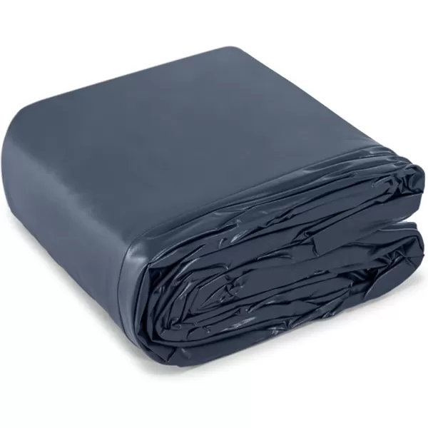 INTEX 28032E Pool Cover for 15ft Round Metal Frame Pools  Includes Rope Tie  Drain Holes  10in Overhang  Snug Fit15 ft 2 Pack