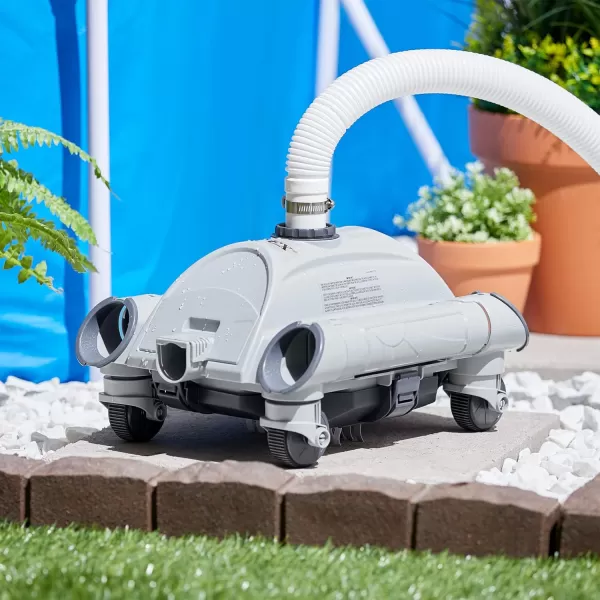 INTEX Deluxe PressureSide Above Ground Automatic Pool Cleaner Vacuum  For Bigger Pools  Cleans Pool Floors and Walls  Removes Debris  Removable Filter Tray  21ft Tangle Free HoseOriginal