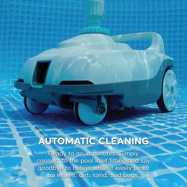 INTEX Deluxe PressureSide Above Ground Automatic Pool Cleaner Vacuum  For Bigger Pools  Cleans Pool Floors and Walls  Removes Debris  Removable Filter Tray  21ft Tangle Free HoseZX100