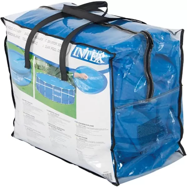 Intex 28014E Solar Pool Cover for 16ft Round Easy Set and Metal Frame Pools  Insulates Pool Water  Reduces Water Evaporation  Keeps Debris Out  Reduces Chemical Consumption18 ft