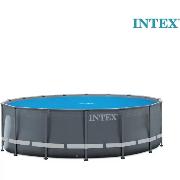 Intex 28014E Solar Pool Cover for 16ft Round Easy Set and Metal Frame Pools  Insulates Pool Water  Reduces Water Evaporation  Keeps Debris Out  Reduces Chemical Consumption16Foot