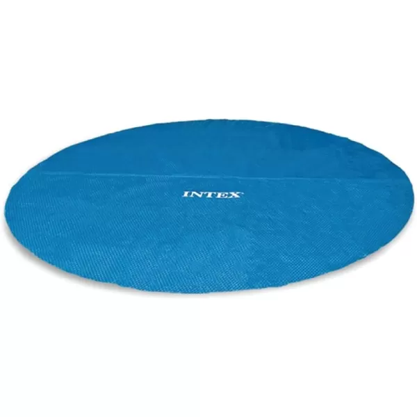 Intex 28014E Solar Pool Cover for 16ft Round Easy Set and Metal Frame Pools  Insulates Pool Water  Reduces Water Evaporation  Keeps Debris Out  Reduces Chemical Consumption15 feet