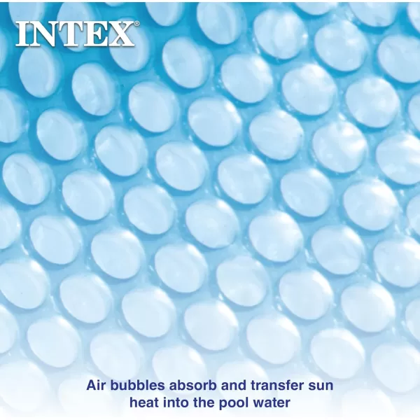 Intex 28014E Solar Pool Cover for 16ft Round Easy Set and Metal Frame Pools  Insulates Pool Water  Reduces Water Evaporation  Keeps Debris Out  Reduces Chemical Consumption12Foot