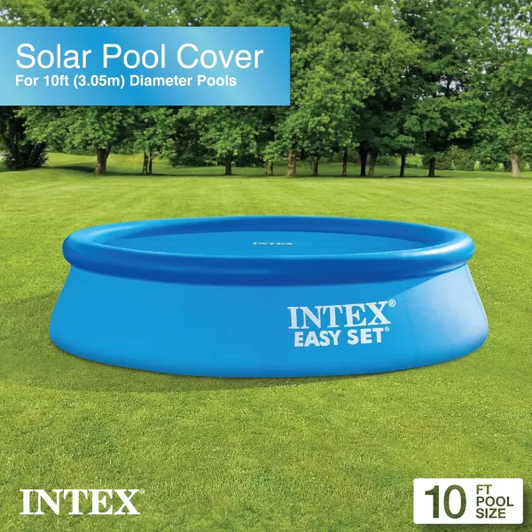 Intex 28014E Solar Pool Cover for 16ft Round Easy Set and Metal Frame Pools  Insulates Pool Water  Reduces Water Evaporation  Keeps Debris Out  Reduces Chemical Consumption95ft