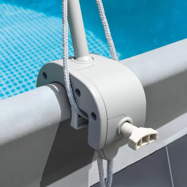 Intex 28054E Protective UPF 50 Plus Easy to Install Waterproof Canopy Cover for 9 Foot or Smaller Rectangular Swimming Pools Grey