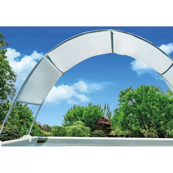 Intex 28054E Protective UPF 50 Plus Easy to Install Waterproof Canopy Cover for 9 Foot or Smaller Rectangular Swimming Pools Grey