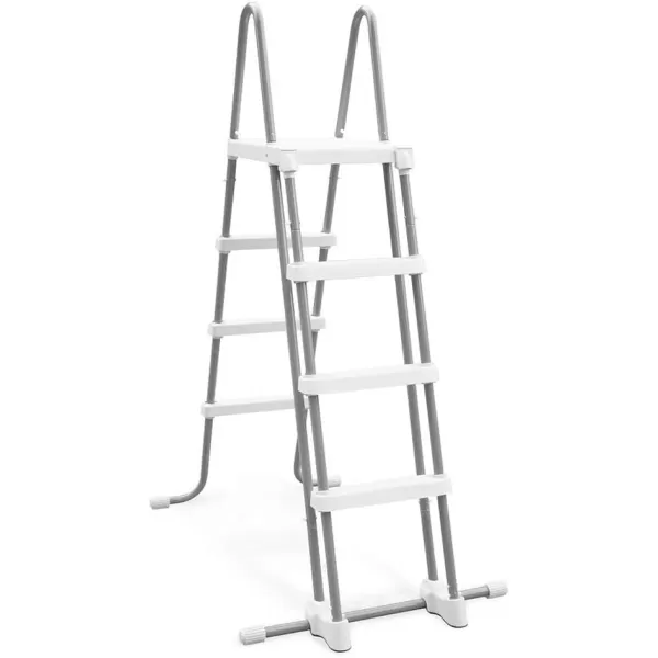 Intex 28076E Heavy Duty Deluxe Pool Ladder with Removable Steps for 48 Inch Depth Above Ground PoolsLadder