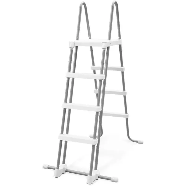 Intex 28076E Heavy Duty Deluxe Pool Ladder with Removable Steps for 48 Inch Depth Above Ground PoolsLadder
