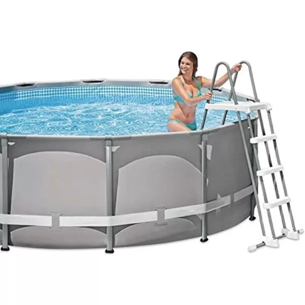 Intex 28077E Heavy Duty Deluxe Pool Ladder with Removable Steps for 52 Inch Depth Above Ground PoolsLadder