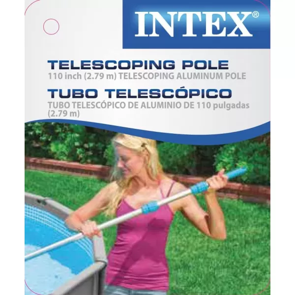 Intex 29054E 94 Inch Telescoping Cleaning Maintenance Pole Shaft for Above Ground and In Ground Swimming Pool 106 Inner Diameter Fitting110Inch 279m Pack of 2