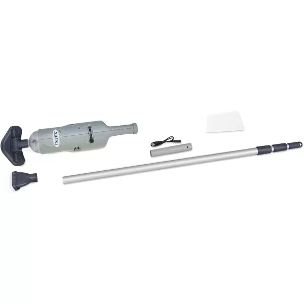 Intex Handheld Pool Vacuum Cleaner Rechargeable 94 Inch Telescoping Shaft and 2 Interchangeable Brush Heads for Above Ground Swimming Pool and SpaVacuum