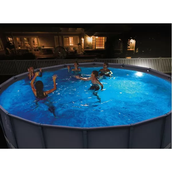 Intex Underwater LED Magnetic Above Ground Wall Pool Light with Magnetic Transmitter and 4 Options MulticolorWhiteWall Light