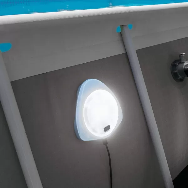 Intex Underwater LED Magnetic Above Ground Wall Pool Light with Magnetic Transmitter and 4 Options MulticolorWhiteWall Light