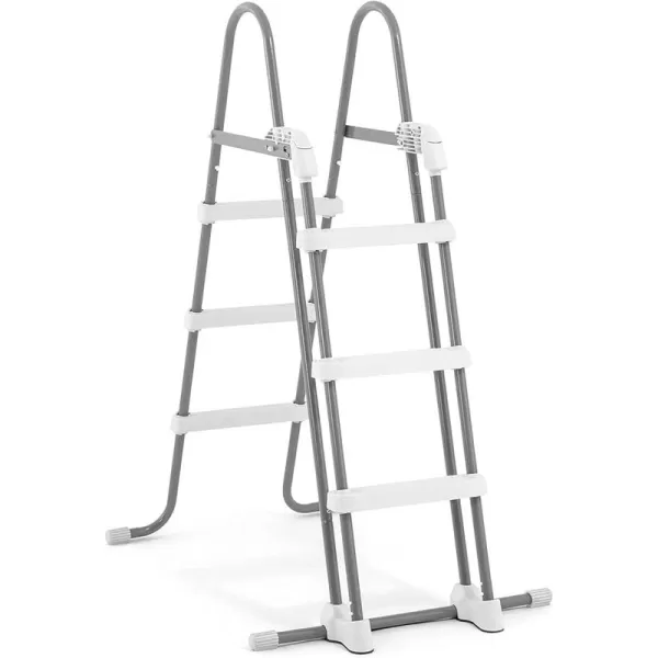 Intex 28075E Deluxe Pool Ladder with Removable Steps for Intex Pools with Wall Height of 42 Inch
