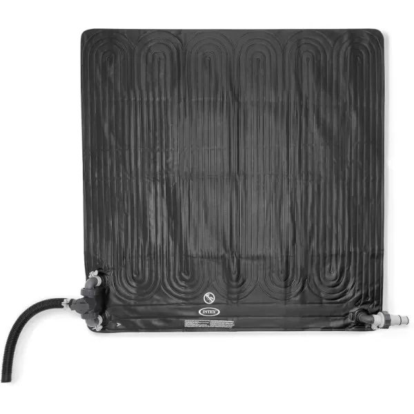 Intex 28685E 47 Inch x 47 Inch Solar Pool Water Heater Mat for 8000 Gallon Above Ground Swimming Pool with Hose Attachment and Adaptors Black