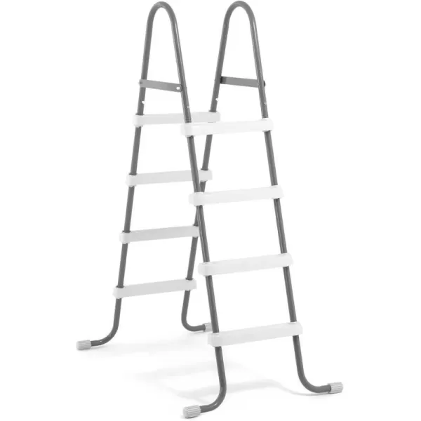 Intex Steel Frame Above Ground Swimming Pool EntryExit Ladder for 48quot High Wall Pools 300 Pound Capacity Accessory Only Pool Not IncludedPool Ladder
