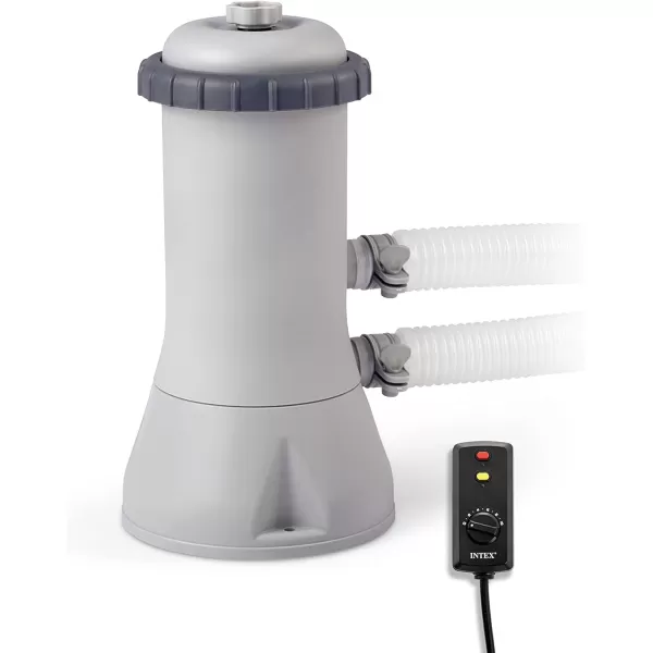 INTEX 26721EH Prism Frame Clearview Above Ground Swimming Pool Set 14ft x 42in  Includes 1000 GPH Cartridge Filter Pump  SuperTough Puncture Resistant  Rust Resistant  3357 Gallon Capacity14 x 42