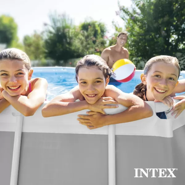 INTEX 26797EH Prism Frame Premium Oval Above Ground Swimming Pool Set 20ft x 10ft x 48in  Includes 1500 GPH Cartridge Filter Pump  Removable Ladder  Pool Cover  Ground Cloth165 x 9 x 48