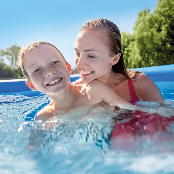 INTEX 28106EH Easy Set Inflatable Swimming Pool 8ft x 24in  PunctureResistant Material  Quick Inflation  513 Gallon Capacity  18in Water Depth10FT x 24IN
