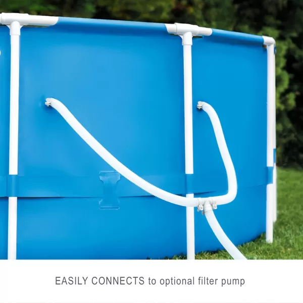 INTEX 28253EH Metal Frame Above Ground Swimming Pool Set 18ft x 48in  Includes 1500 GPH Cartridge Filter Pump  Removable Ladder  Pool Cover  Ground Cloth15 x 48
