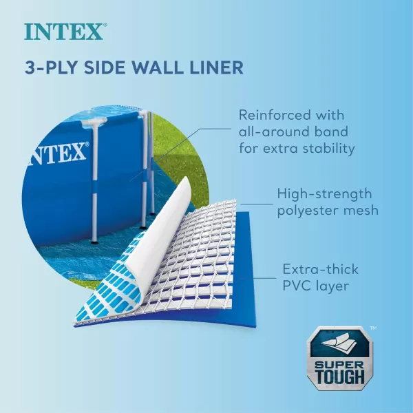 INTEX 28253EH Metal Frame Above Ground Swimming Pool Set 18ft x 48in  Includes 1500 GPH Cartridge Filter Pump  Removable Ladder  Pool Cover  Ground Cloth18 x 48