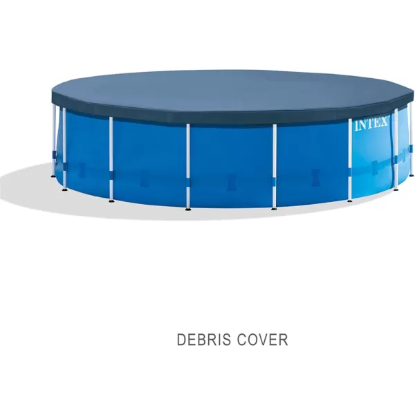 INTEX 28253EH Metal Frame Above Ground Swimming Pool Set 18ft x 48in  Includes 1500 GPH Cartridge Filter Pump  Removable Ladder  Pool Cover  Ground Cloth15 x 48