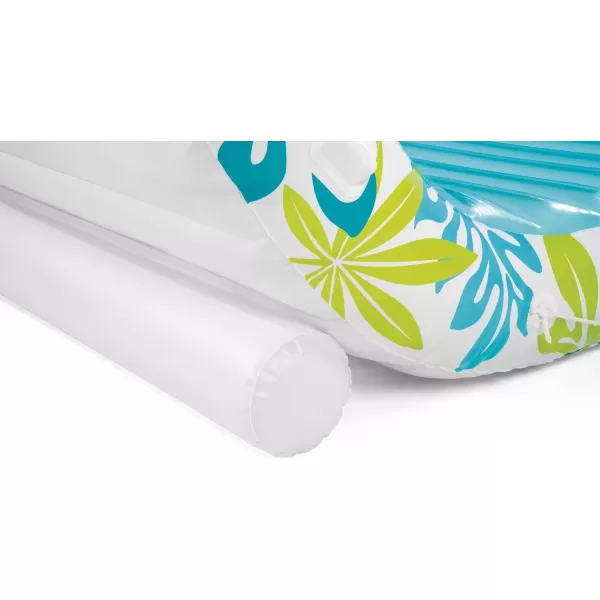 INTEX 56294EP Inflatable Tropical Canopy Lounge Detachable Fabric Sunshade  Builtin Cup Holders  Rope Ties  440lb Weight Capacity  88quot x 59quot x 65quot
