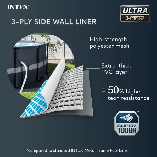 Intex 26325EH Ultra XTR Deluxe Above Ground Swimming Pool Set 16ft x 48in  Includes 1500 GPH Cartridge Sand Filter Pump  SuperTough Puncture Resistant  Rust Resistant  Easy to Assemble16 x 48