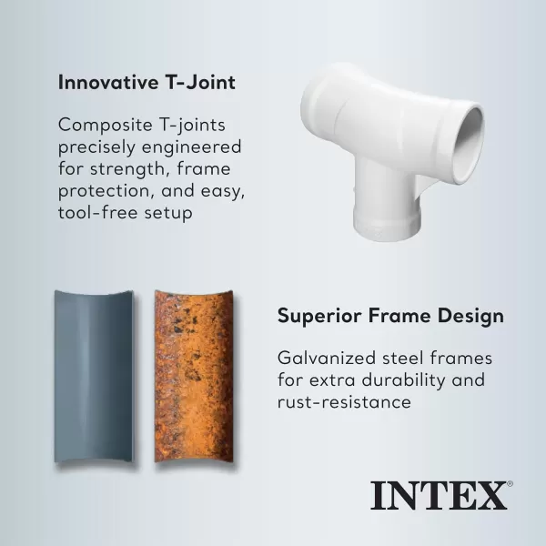 Intex 26710EH Prism Frame Premium Above Ground Swimming Pool 12ft x 30in  SuperTough Puncture Resistant  Rust Resistant  Easy Assemble  1718 Gallon Capacity  Pool Only12 x 30