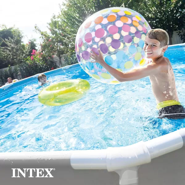 Intex 26710EH Prism Frame Premium Above Ground Swimming Pool 12ft x 30in  SuperTough Puncture Resistant  Rust Resistant  Easy Assemble  1718 Gallon Capacity  Pool Only12 x 30