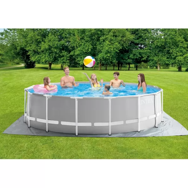 Intex 26723EH Prism Frame Premium Above Ground Swimming Pool Set 15ft x 42in  Includes 1000 GPH Cartridge Filter Pump  Removable Ladder  Pool Cover  Ground Cloth15 x 48