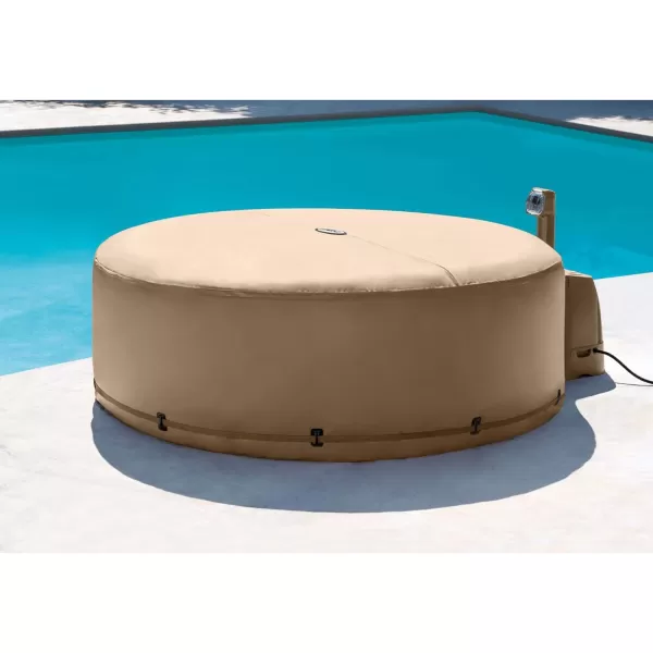 Intex 28523E PureSpa Energy Efficient Spa Cover Extra Insulation and Minimizes Heat Loss  Protects Spa from Punctures and Weather Damage  Safety Buckle  Fits 4 Person PureSpa Models  78quot x 28quot