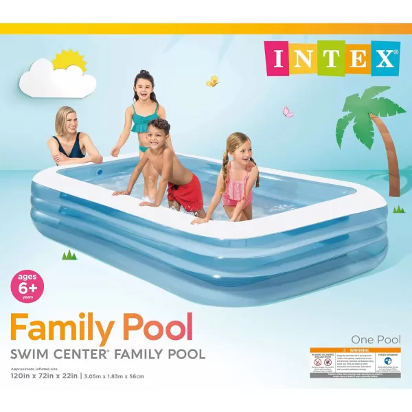 Intex 57181EP Swim Center Inflatable Family Pool 159 Gallon Capacity  90quot x 60quot x 19quot  Color May VaryBlue