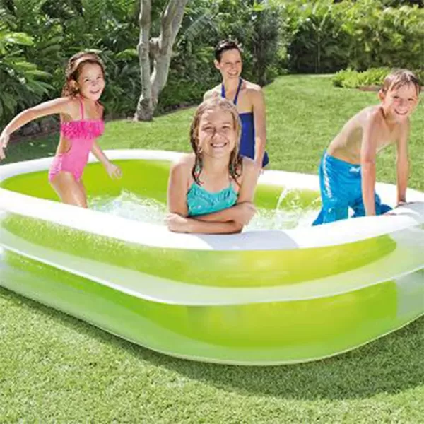 Intex 57181EP Swim Center Inflatable Family Pool 159 Gallon Capacity  90quot x 60quot x 19quot  Color May VaryBlue