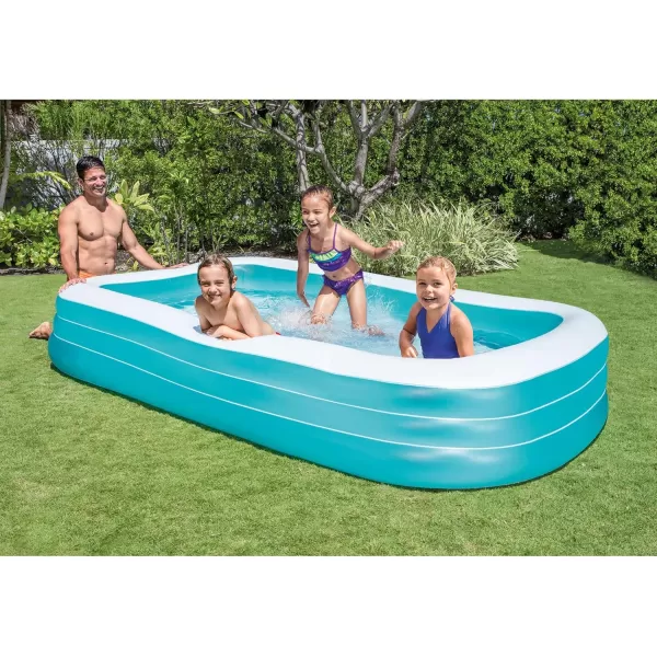 Intex 57181EP Swim Center Inflatable Family Pool 159 Gallon Capacity  90quot x 60quot x 19quot  Color May VaryBlue
