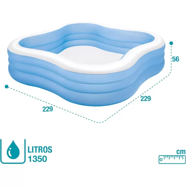 Intex Swim Center Family Inflatable Pool 90quot X 90quot X 22quot for Ages 6 Color may vary8