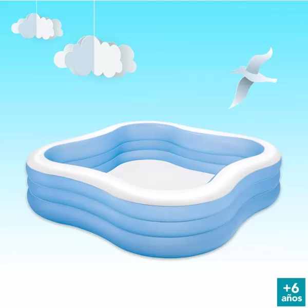 Intex Swim Center Family Inflatable Pool 90quot X 90quot X 22quot for Ages 6 Color may vary8
