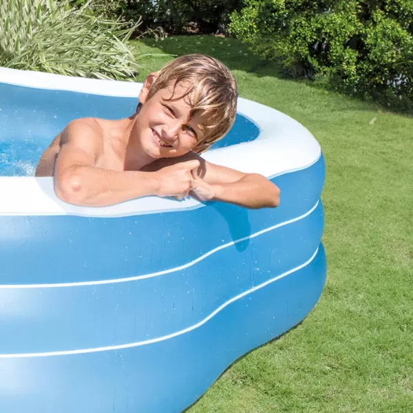Intex Swim Center Family Inflatable Pool 90quot X 90quot X 22quot for Ages 6 Color may vary8