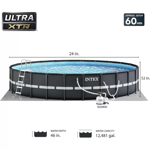 Intex Ultra XTR Deluxe Above Ground Swimming Pool Set Includes Cartridge Sand Filter Pump SuperTough Puncture Resistant Rust Resistant 26 x 52quot24 x 52