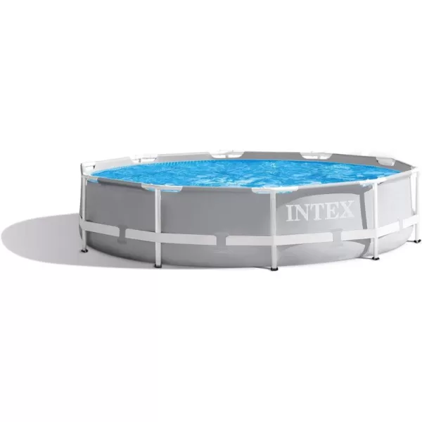 INTEX 26700EH Prism Frame Premium Above Ground Swimming Pool 10ft x 30in  SuperTough Puncture Resistant  Rust Resistant  Easy Assemble  1185 Gallon CapacityPool Only