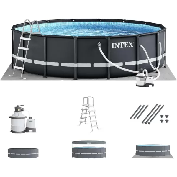 Intex 26325EH Ultra XTR Deluxe Above Ground Swimming Pool Set 16ft x 48in  Includes 1500 GPH Cartridge Sand Filter Pump  SuperTough Puncture Resistant  Rust Resistant  Easy to Assemble16 x 48